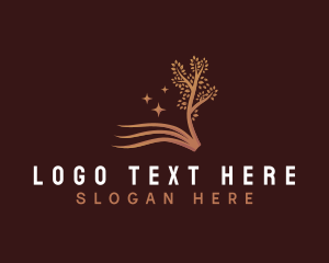 Story - Book Page Tree logo design