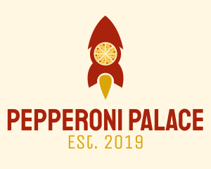 Pepperoni - Fast Rocket Pizza logo design