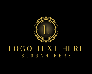 Gold - Decorative Floral Boutique logo design