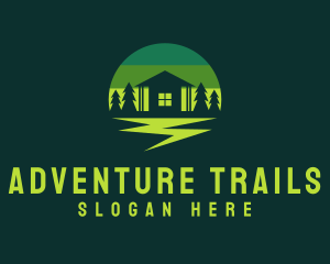 Forest Cabin House  logo design