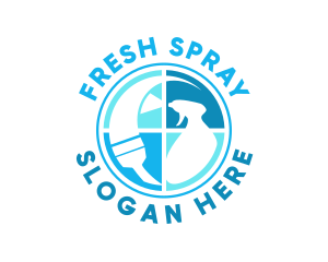 Squeegee Spray Cleaning logo design