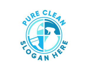 Squeegee Spray Cleaning logo design