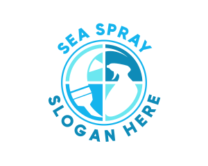 Squeegee Spray Cleaning logo design