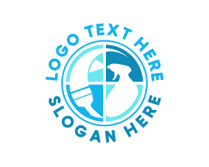 Window - Squeegee Spray Cleaning logo design