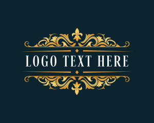 Luxury - Baroque Floral Ornament logo design