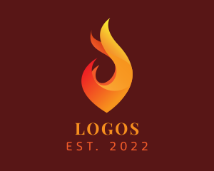 Heating - Flame Heating Energy logo design