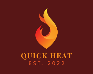 Flame Heating Energy logo design