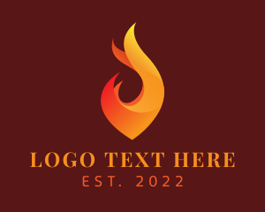 Burning - Flame Heating Energy logo design