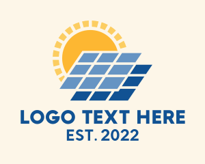 Solar Panel - Solar Energy Sustainability logo design