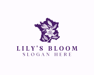 Lily - Lily Floral Map logo design
