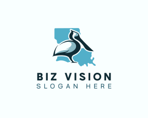 Louisiana Pelican Bird Logo