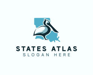 Louisiana Pelican Bird logo design