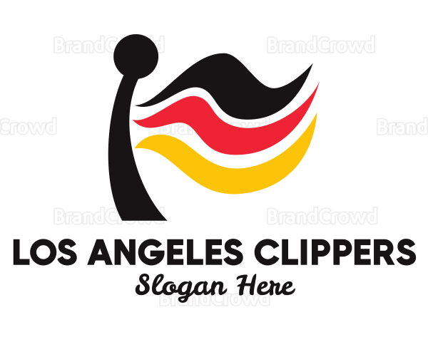 Germany Flag Flagpole Logo