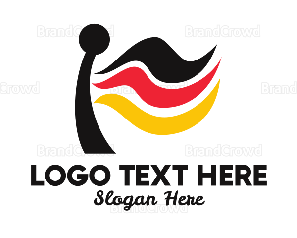 Germany Flag Flagpole Logo