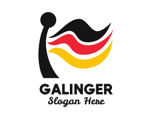 Germany Flag Flagpole  Logo