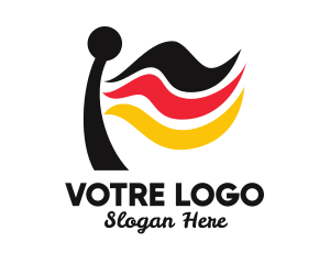 Germany Flag Flagpole  Logo