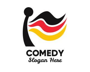 Germany Flag Flagpole  Logo