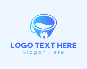 Tool - Paint Bucket Home logo design