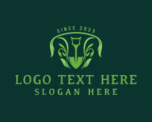 Landscape - Leaf Planting Shovel logo design