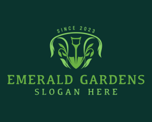 Leaf Planting Shovel logo design