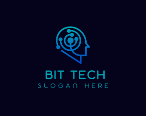 Brain Tech Data Scientist logo design