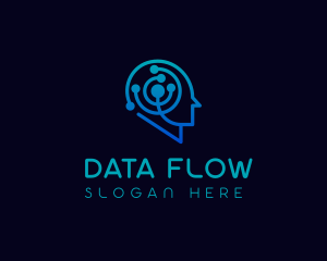 Brain Tech Data Scientist logo design