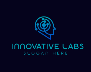 Brain Tech Data Scientist logo design