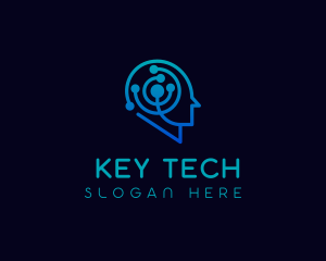 Brain Tech Data Scientist logo design