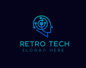 Brain Tech Data Scientist logo design