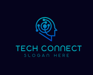 It Expert - Brain Tech Data Scientist logo design
