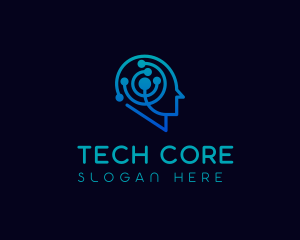 Brain Tech Data Scientist logo design