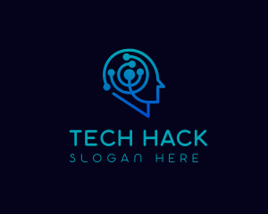 Brain Tech Data Scientist logo design