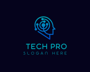 Brain Tech Data Scientist logo design