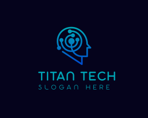 Brain Tech Data Scientist logo design