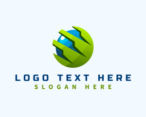 3d - Generic 3d Globe logo design