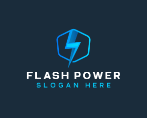 Thunder Shield Electricity logo design