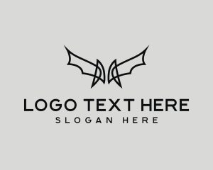 Professional - Bat Wings Letter M logo design
