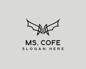 Bat Wings Letter M  logo design