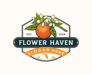 Florida Orange Blossom Fruit logo design