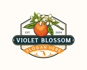 Florida Orange Blossom Fruit logo design