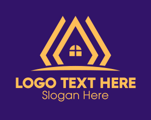 Developer - Golden Real Estate House logo design