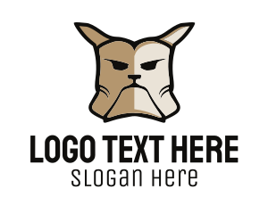 Dog Trainer - Tough Bulldog Dog logo design