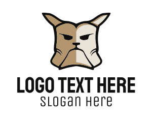 Dog - Tough Bulldog Dog logo design