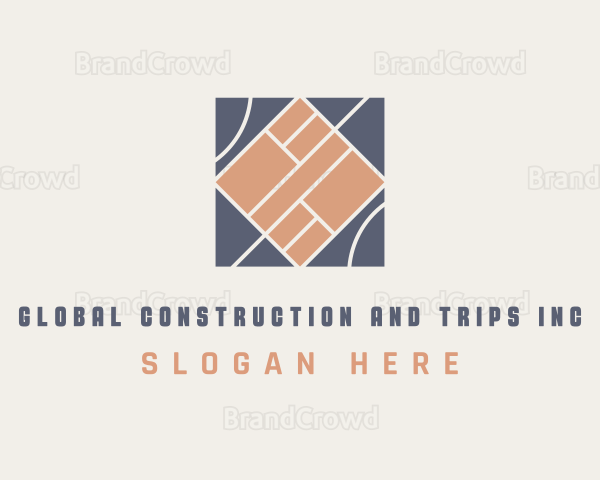 Flooring Pattern Tile Design Logo