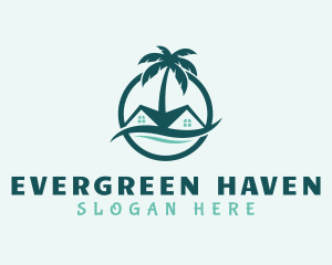 Trees - Vacation Beach House logo design