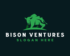 Bison Nature Mountain logo design