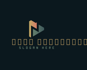 Gamer - Triangle Play Letter N logo design