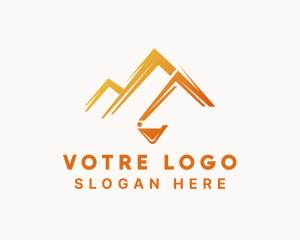 Orange - Orange Mountain Excavation logo design