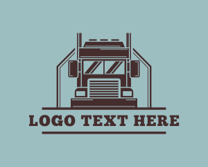 Distribution - Freight Truck Logistics logo design