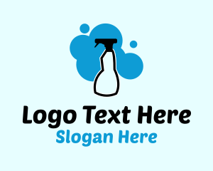 Service - Disinfectant Spray Bottle logo design